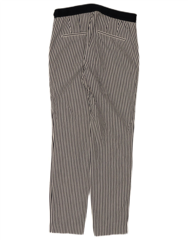 Spodnie damskie ZARA Slim Chino, małe W26 L27, bawełniane, w białe paski