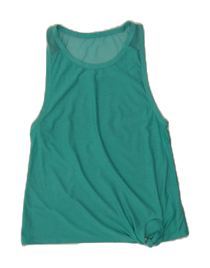 REEBOK Womens Vest Top UK 8 Small  Turquoise Polyester Vintage Reebok and Second-Hand Reebok from Messina Hembry 
