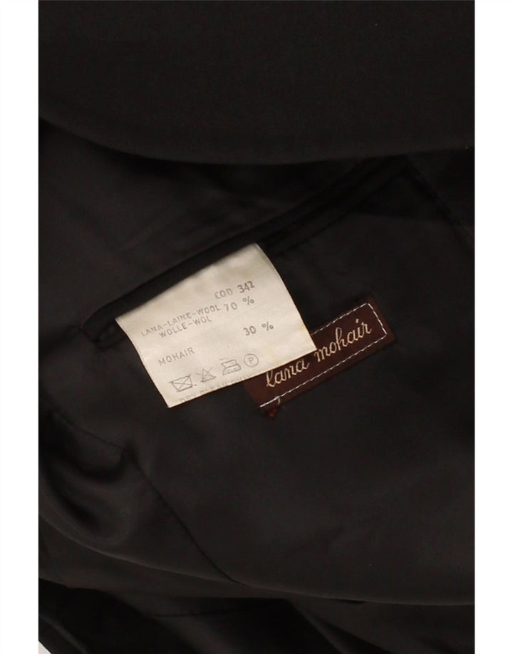 SAN REMO Mens 1 Button Blazer Jacket IT 48 Medium Black Wool Vintage San Remo and Second-Hand San Remo from Messina Hembry 