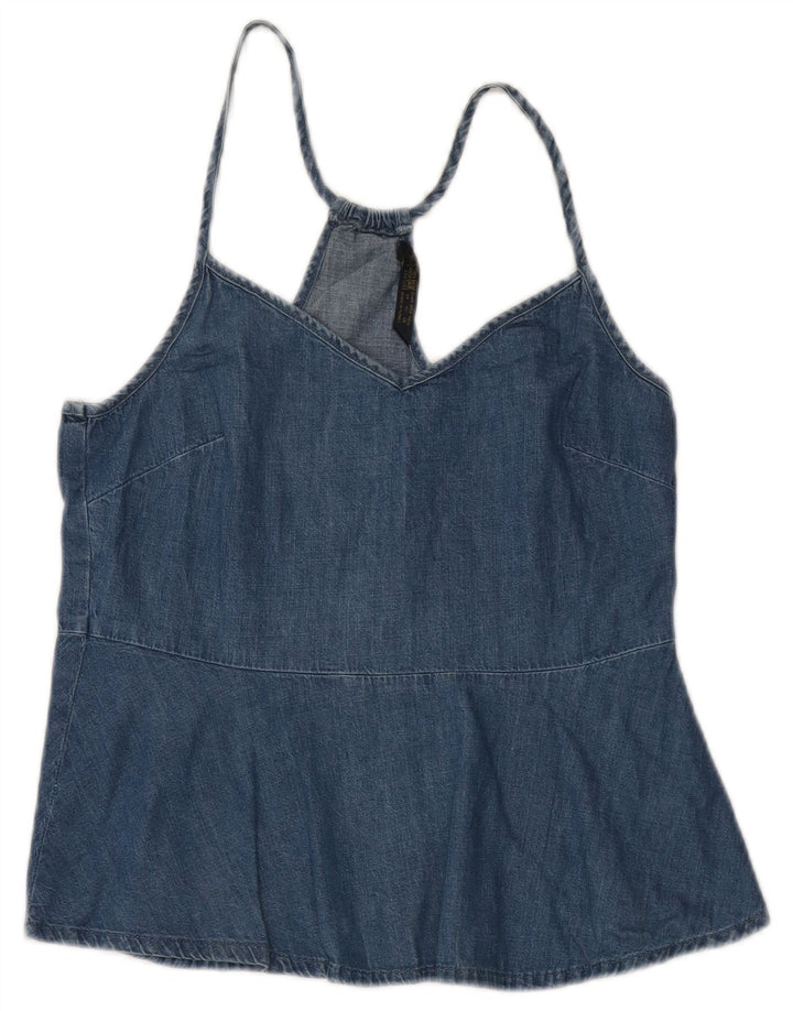 Damski top dżinsowy na ramiączkach Zara UK 12, średni niebieski