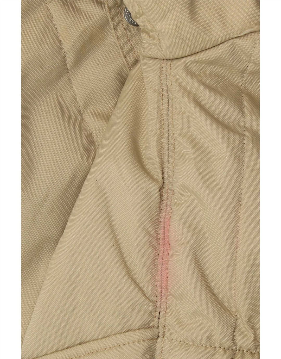 Damska kurtka parka z kapturem Refrigiwear UK 16, duża, beżowa, z blokami kolorów