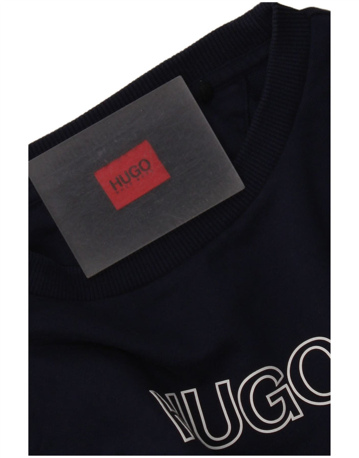 Damska bluza oversize Hugo Boss Graphic UK 10, mała, granatowa