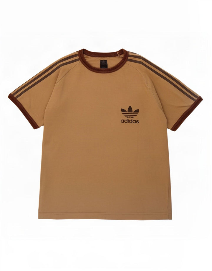 Adidas Męski T-Shirt Top Mały Beżowy
