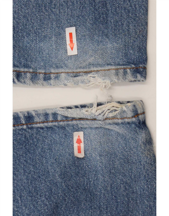 Męskie jeansy Wrangler Texas w trudnej sytuacji, proste W36 L32, niebieska bawełna
