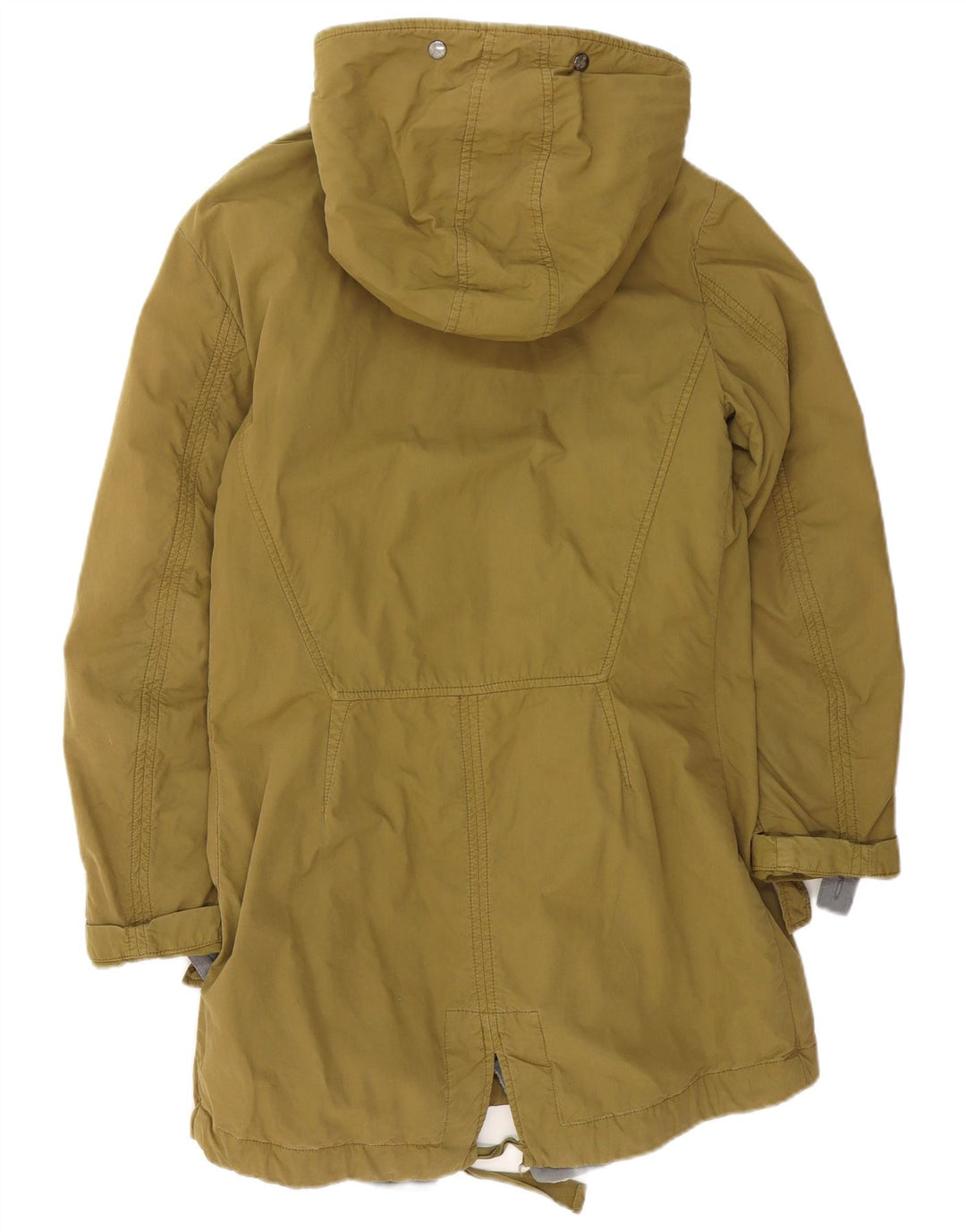 Vintage damska kurtka Sherpa Parka z kapturem, EU 40, średnia bawełna khaki