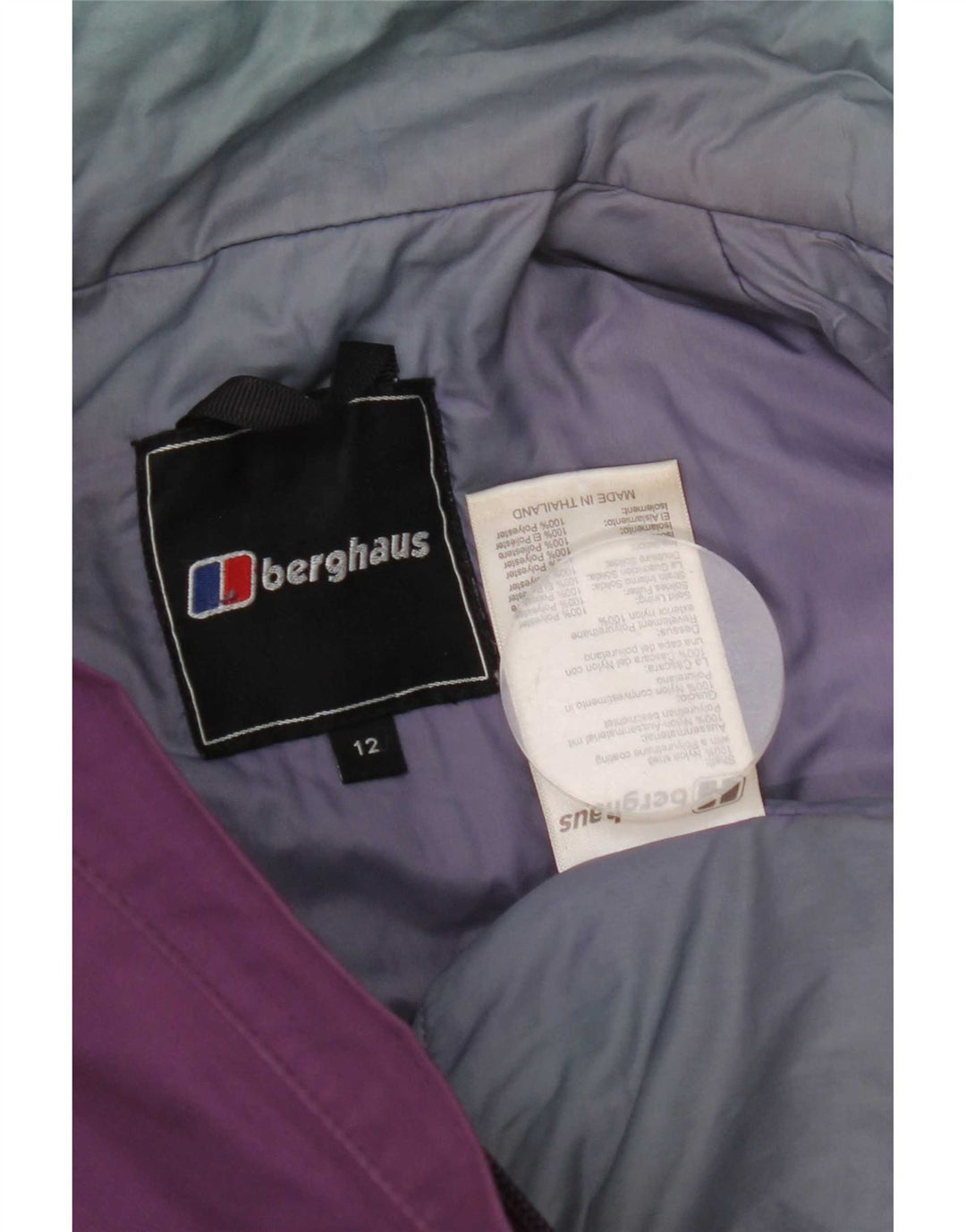 Damska kurtka wiatrówka z kapturem Berghaus UK 12, średni fiolet, nylon