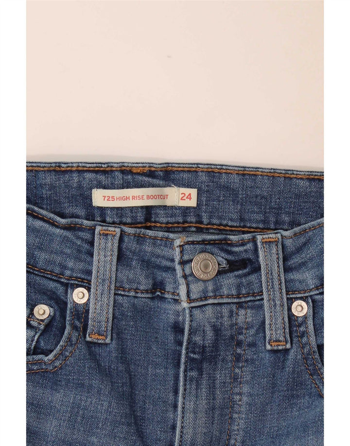 Damskie jeansy Levi's 725 z wysokim stanem Bootcut W24 L31 niebieskie