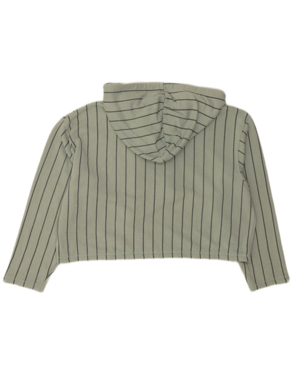 Damska bluza z kapturem Adidas Oversized Graphic Crop UK 8 Small Green Striped