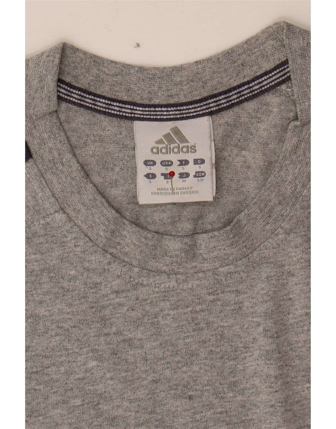 ADIDAS Mens T-Shirt Top Small Grey Cotton Vintage Adidas and Second-Hand Adidas from Messina Hembry 
