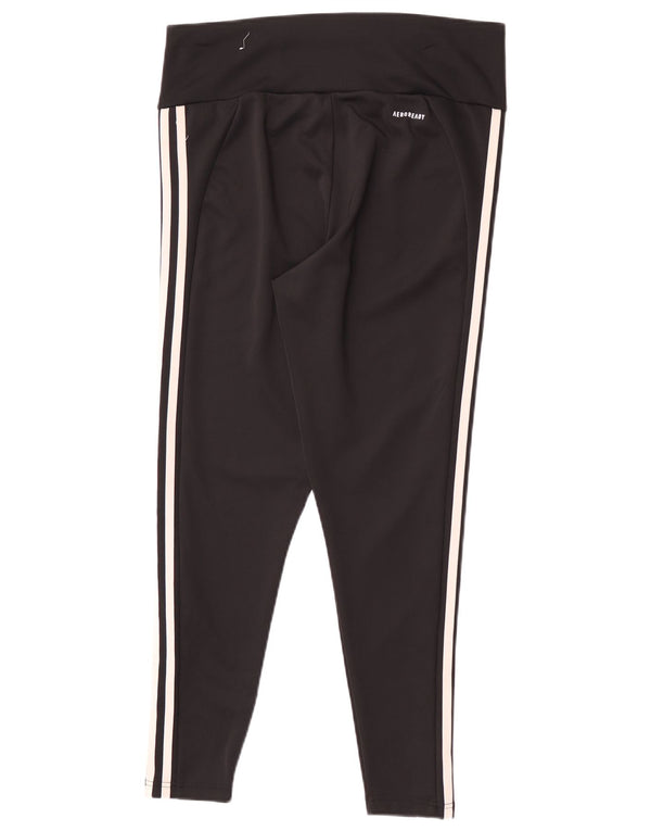 Damskie legginsy Adidas Aeroready UK 16/18, duże, czarne, poliestrowe