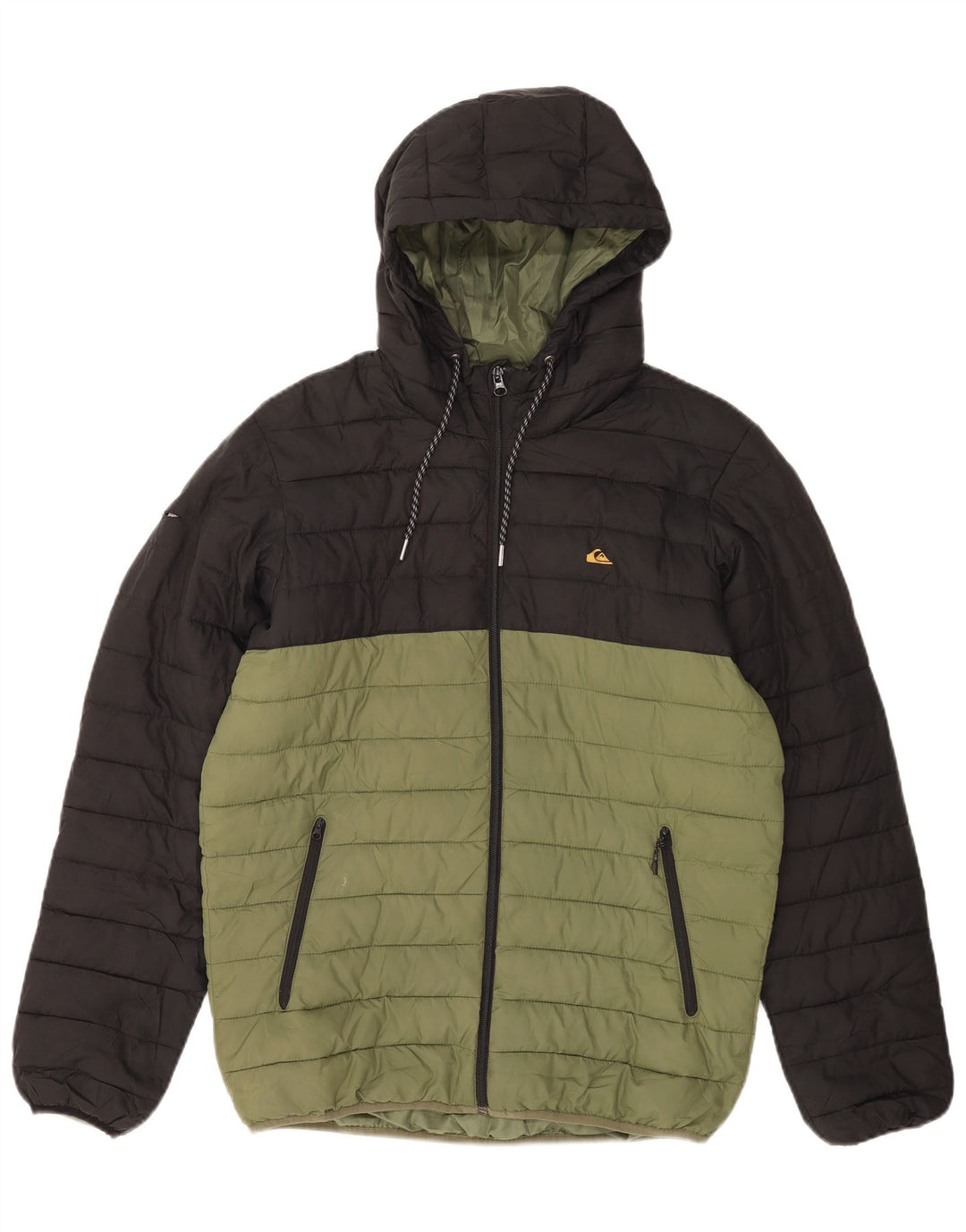 Męska ocieplana kurtka z kapturem Quiksilver UK 38 w kolorze średniej zieleni