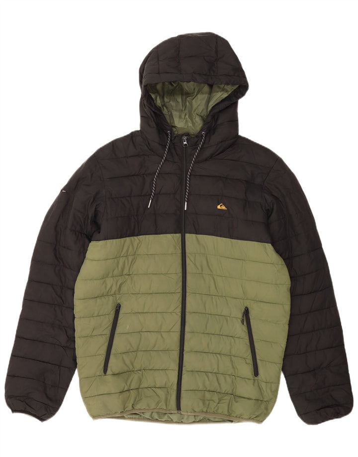 Męska ocieplana kurtka z kapturem Quiksilver UK 38 w kolorze średniej zieleni