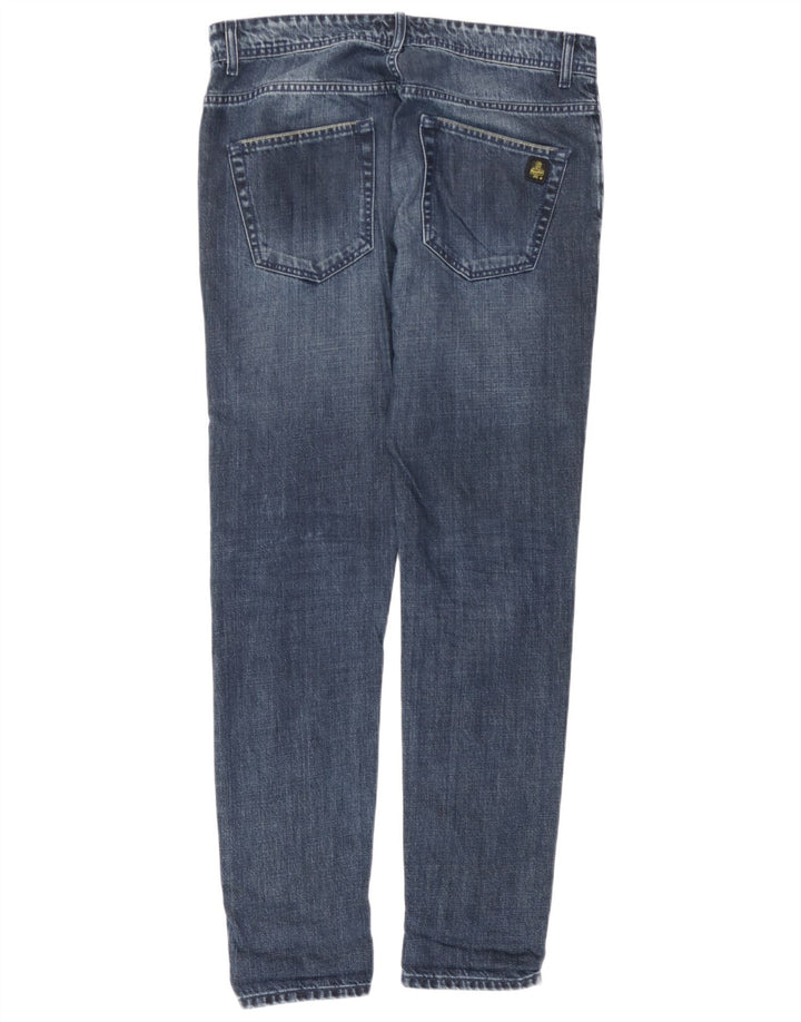 Refrigiwear Męskie jeansy slim W34 L30 Granatowa bawełna