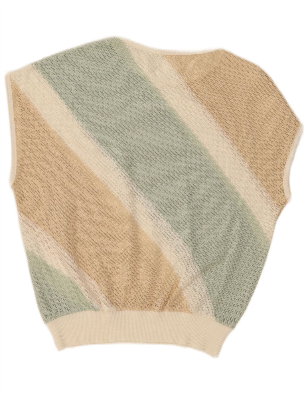 Tank top damski VINTAGE UK 16 w duże beżowe paski