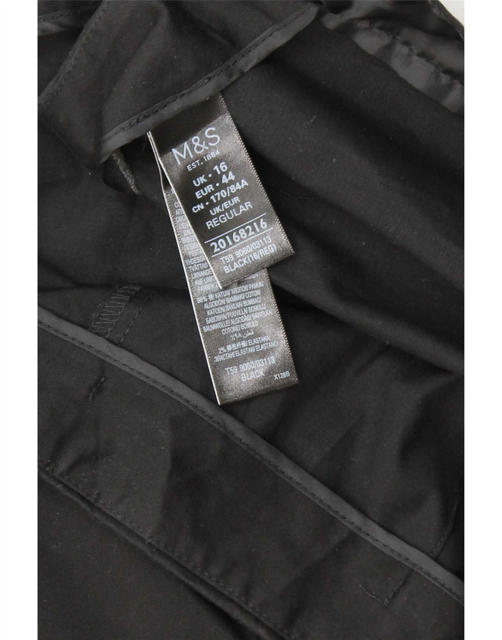 Spodnie damskie Marks & Spencer Regular Capri UK 16 duże W34 L21 czarne