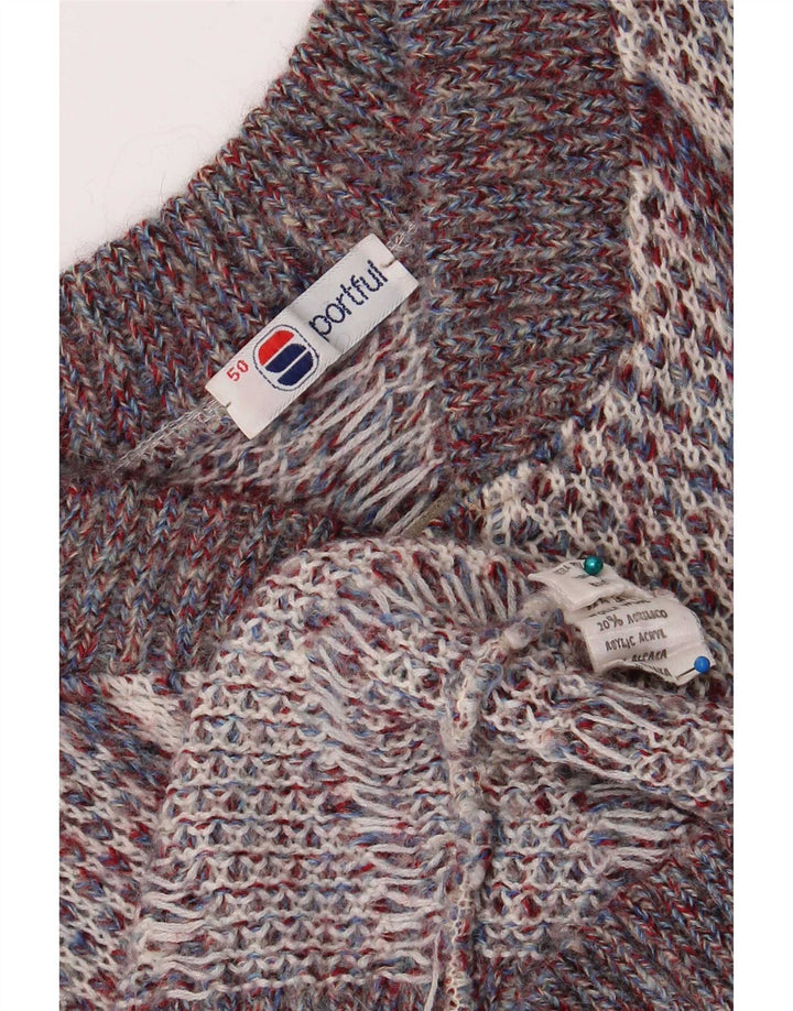 Sportful Męski sweter zapinany na guziki IT 50 Średni wielobarwny retro