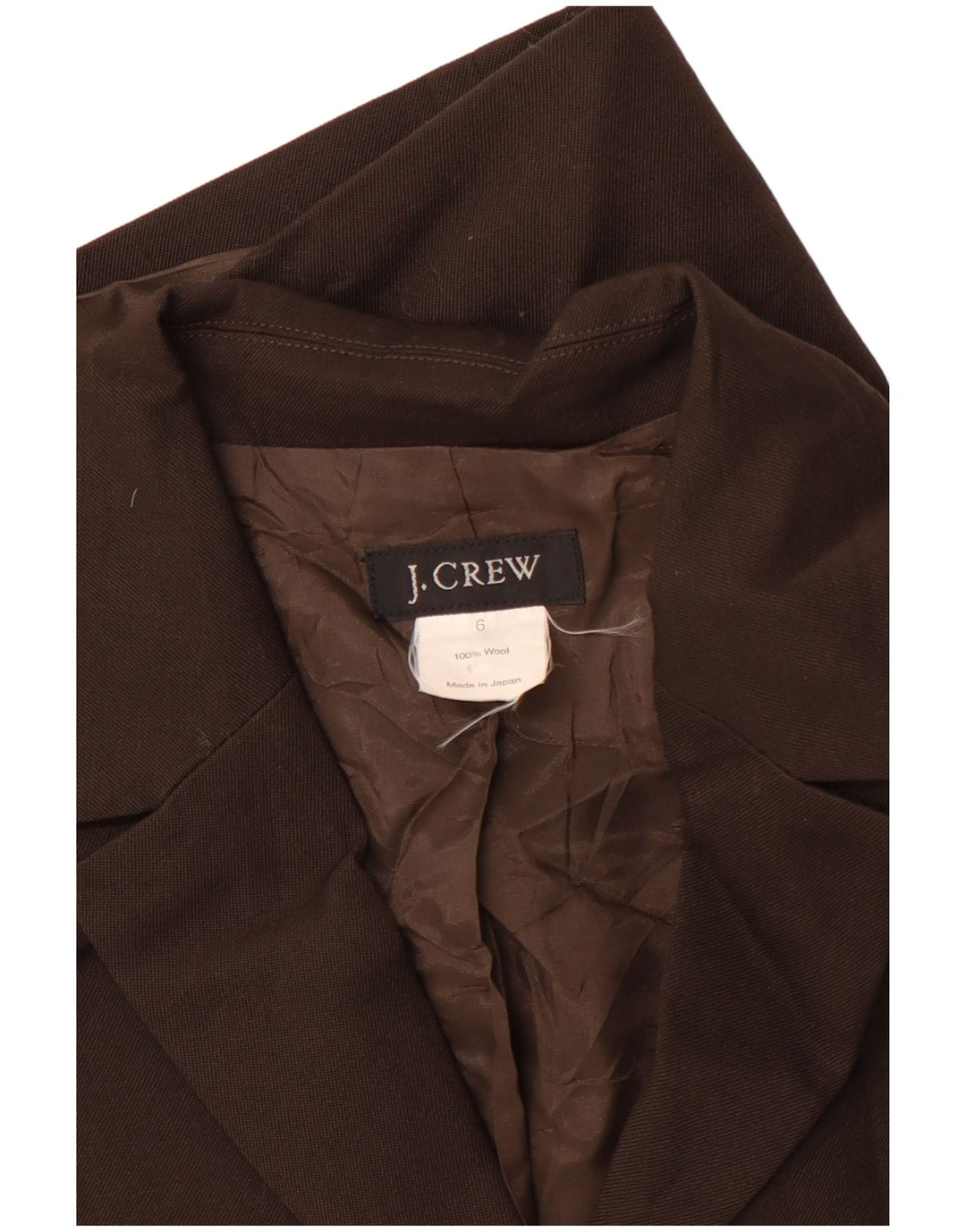 J. CREW Damska marynarka zapinana na 4 guziki US 6 Średniobrązowa wełna