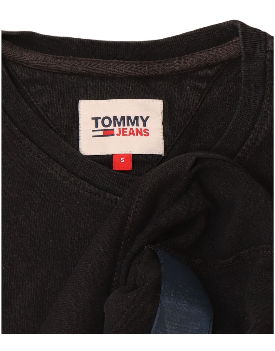 T-shirt męski Tommy Hilfiger, mały, czarny, bawełniany