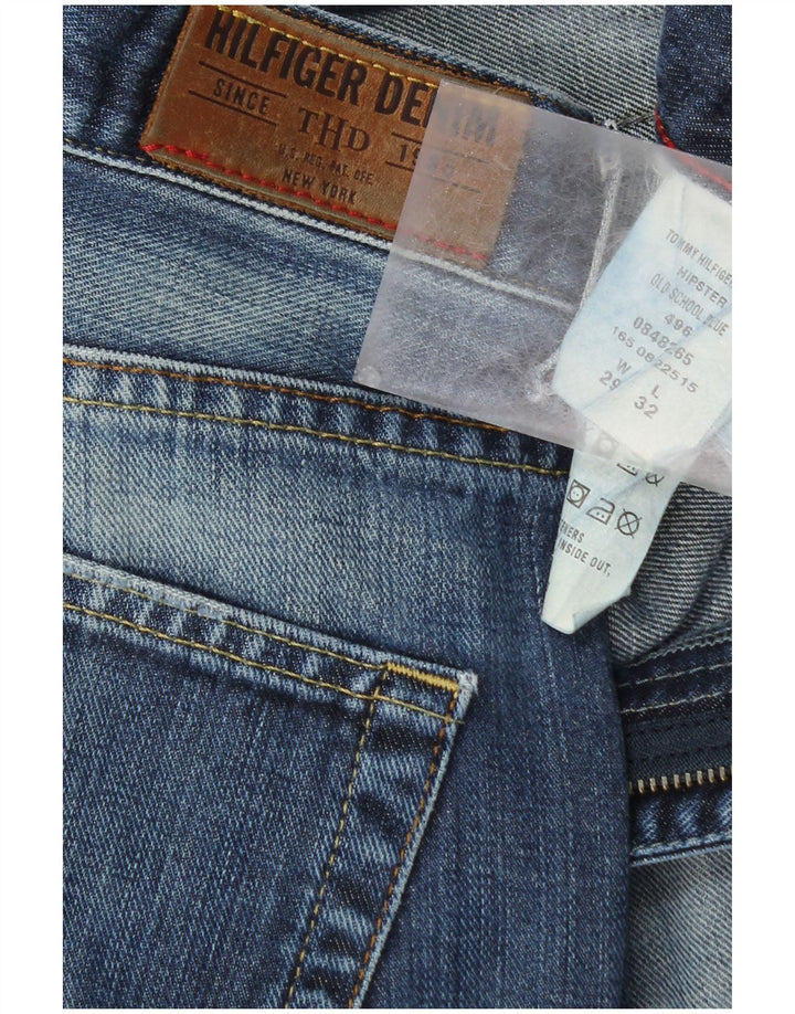 TOMMY HILFIGER Womens Bootcut Jeans W29 L32 Blue Cotton