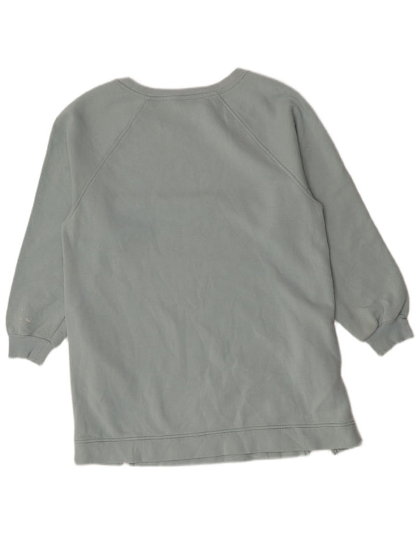 Marks & Spencer Damski sweter z długim rękawem, UK 14, średni niebieski, bawełniany
