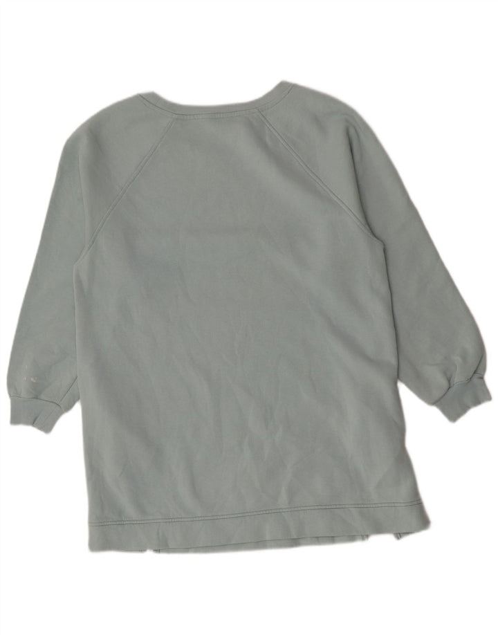 Marks & Spencer Damski sweter z długim rękawem, UK 14, średni niebieski, bawełniany
