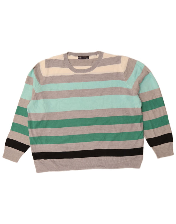 Marks & Spencer Damski sweter z okrągłym dekoltem, UK 20 2XL, wielokolorowy