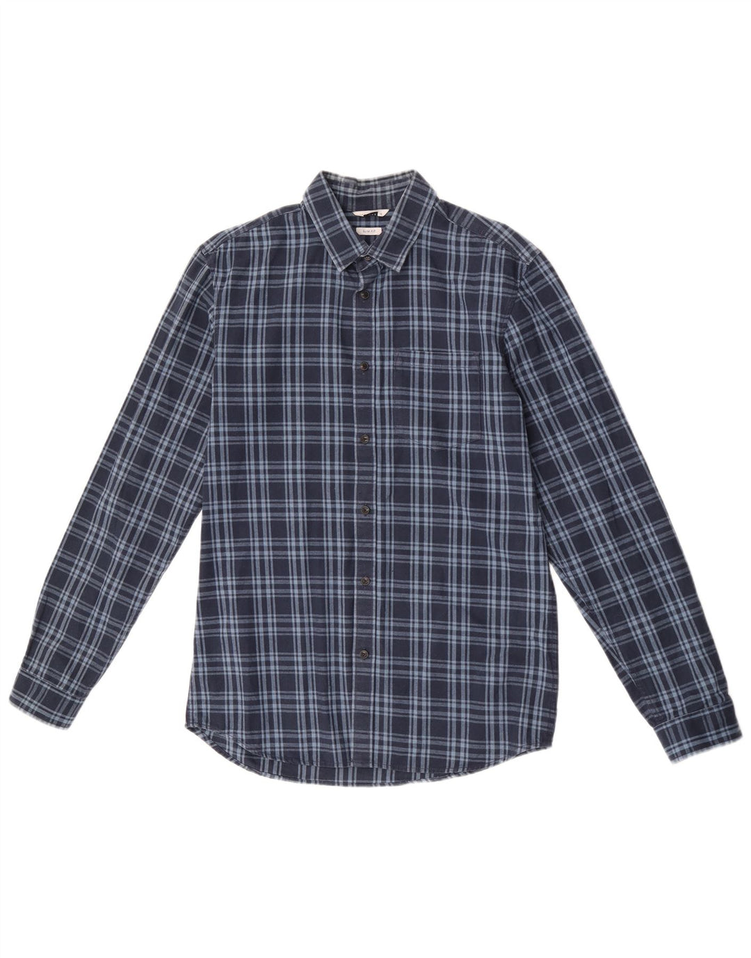 Koszula flanelowa męska Jack & Jones o dopasowanym kroju, w średnią granatową kratkę