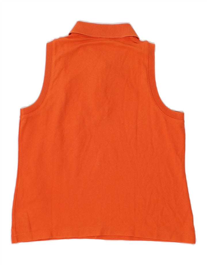 FILA Womens Sleeveless Polo Shirt IT 44 Medium Orange Vintage Fila and Second-Hand Fila from Messina Hembry 