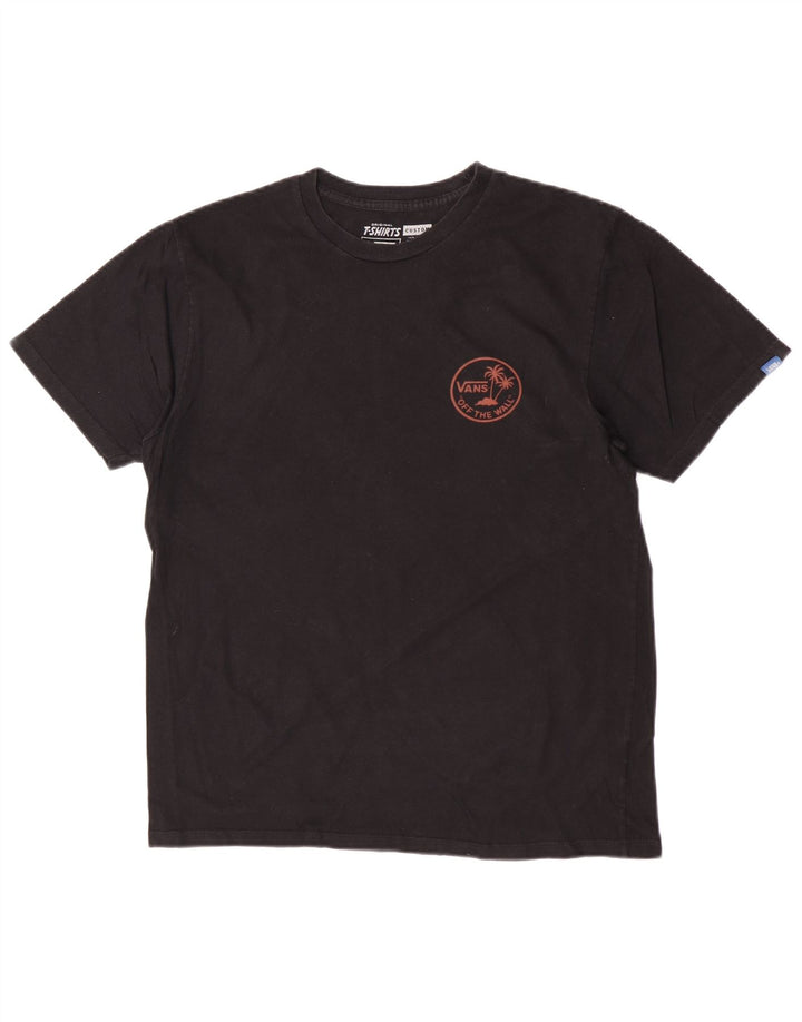 Męski T-shirt z grafiką Vans, średni czarny, bawełniany