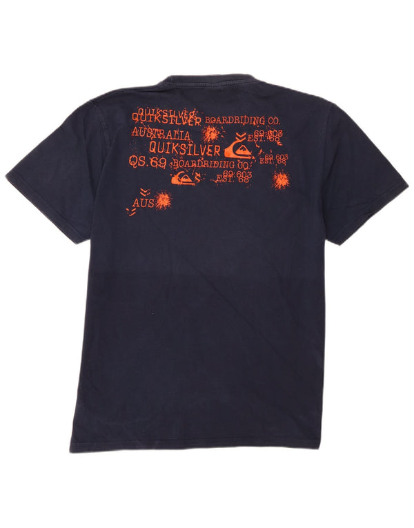 Męska koszulka z grafiką Quiksilver, góra XL, granatowa, bawełniana
