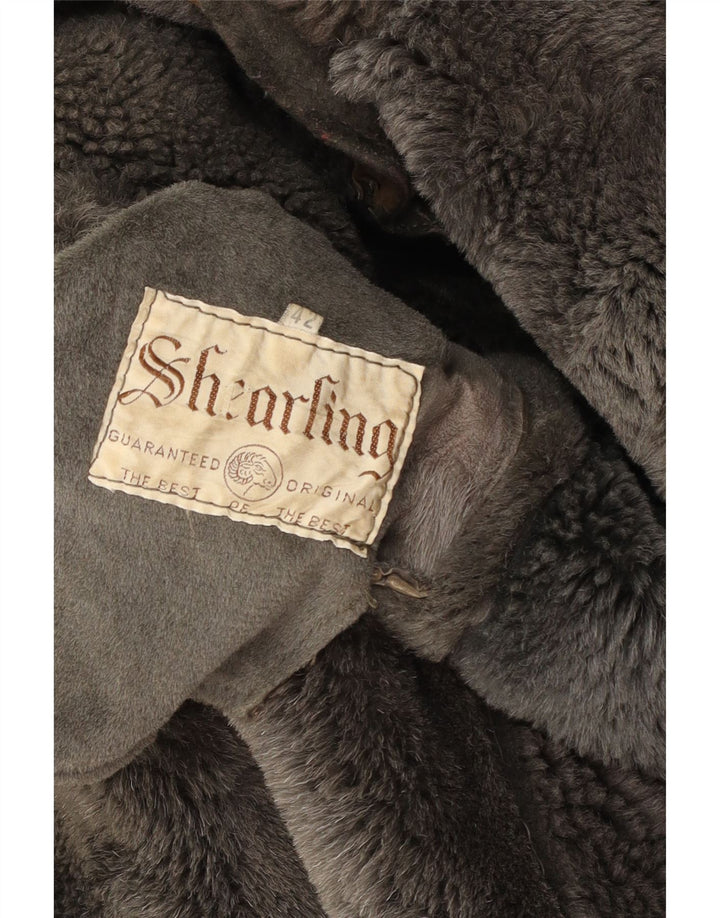 Płaszcz damski w stylu vintage IT 42 Średni szary barankowy