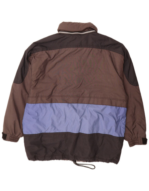 Męska kurtka narciarska C&A Rodeo z kapturem, UK 44 2XL, brązowy nylon z blokami kolorów