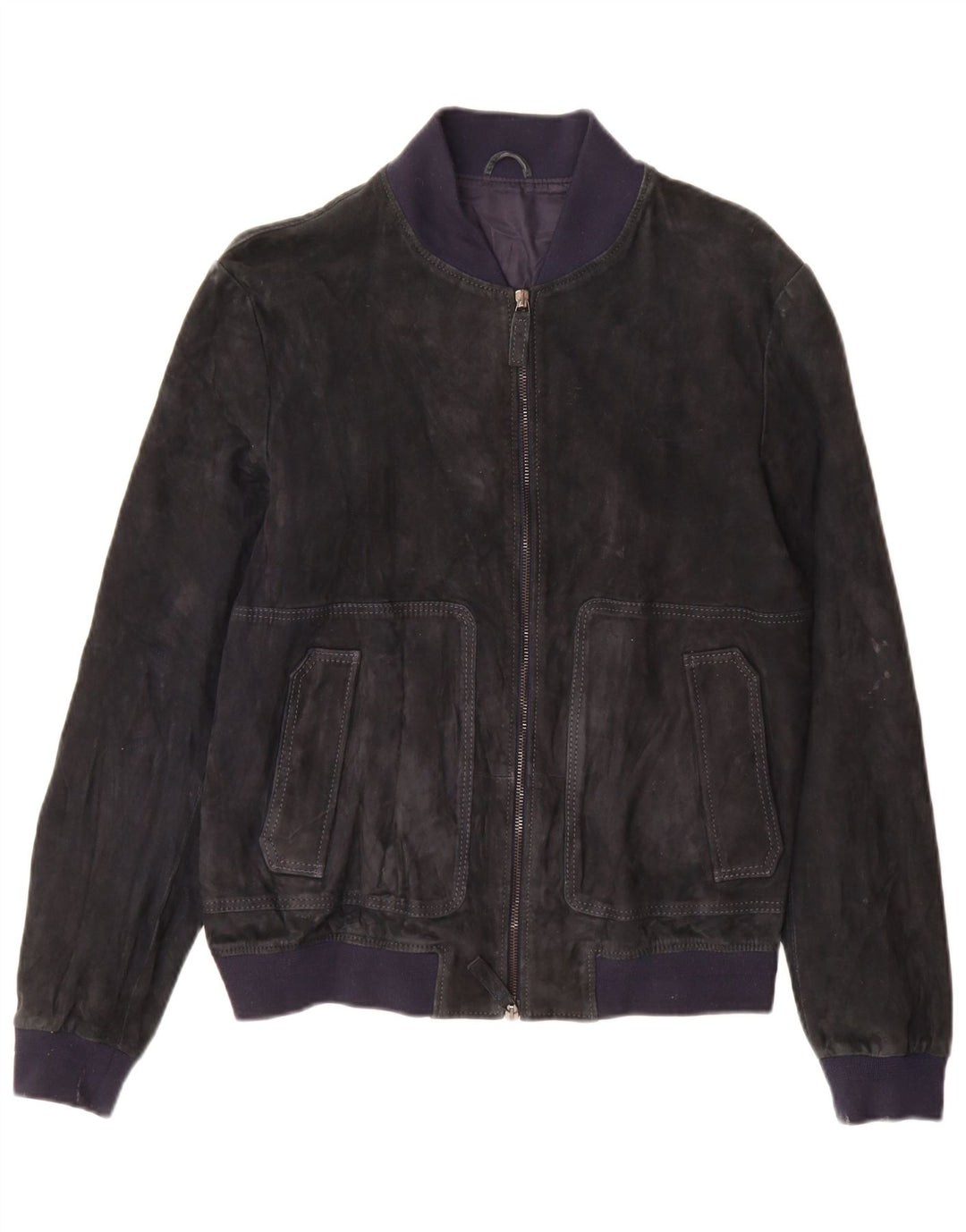 Damska zamszowa kurtka bomber Jeckerson UK 18 XL granatowa
