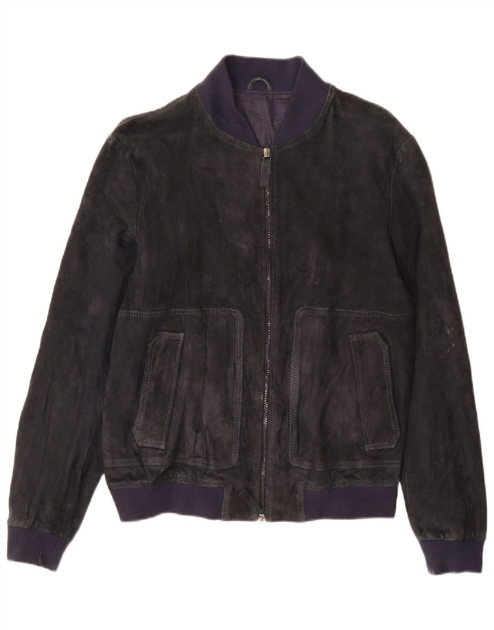 Damska zamszowa kurtka bomber Jeckerson UK 18 XL granatowa
