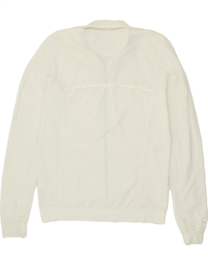 CHAMPION Womens Easy Fit Tracksuit Top Jacket UK 14 Medium White Cotton Vintage Champion and Second-Hand Champion from Messina Hembry 