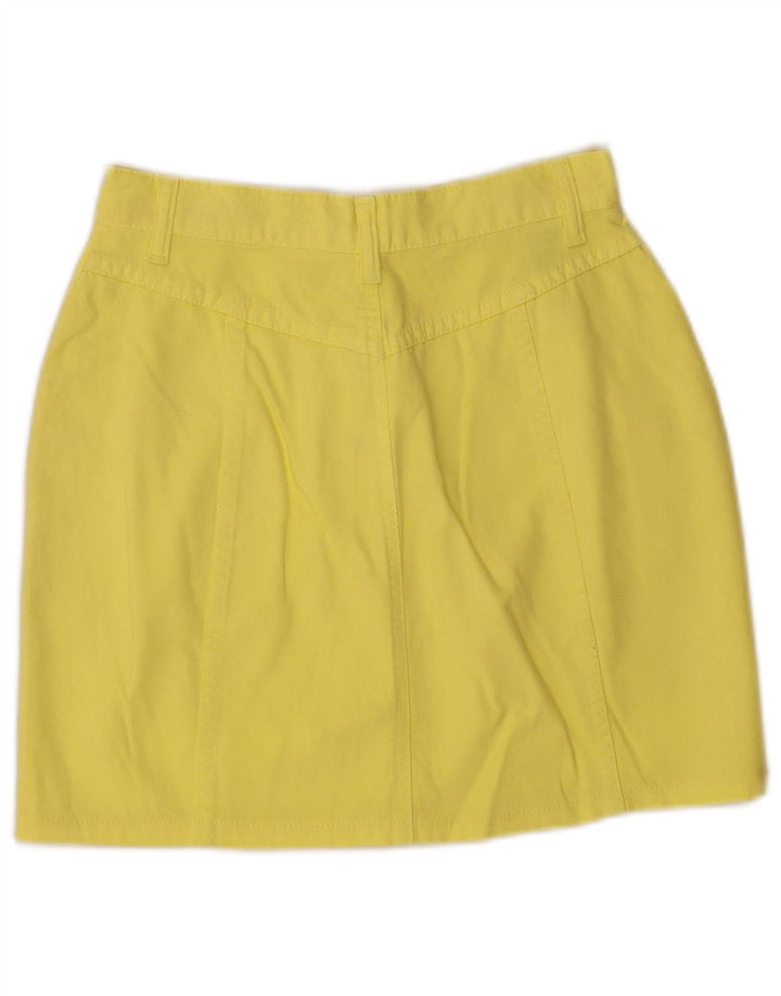 Spódnica mini damska Benetton IT 40 Small W26 Żółta bawełna