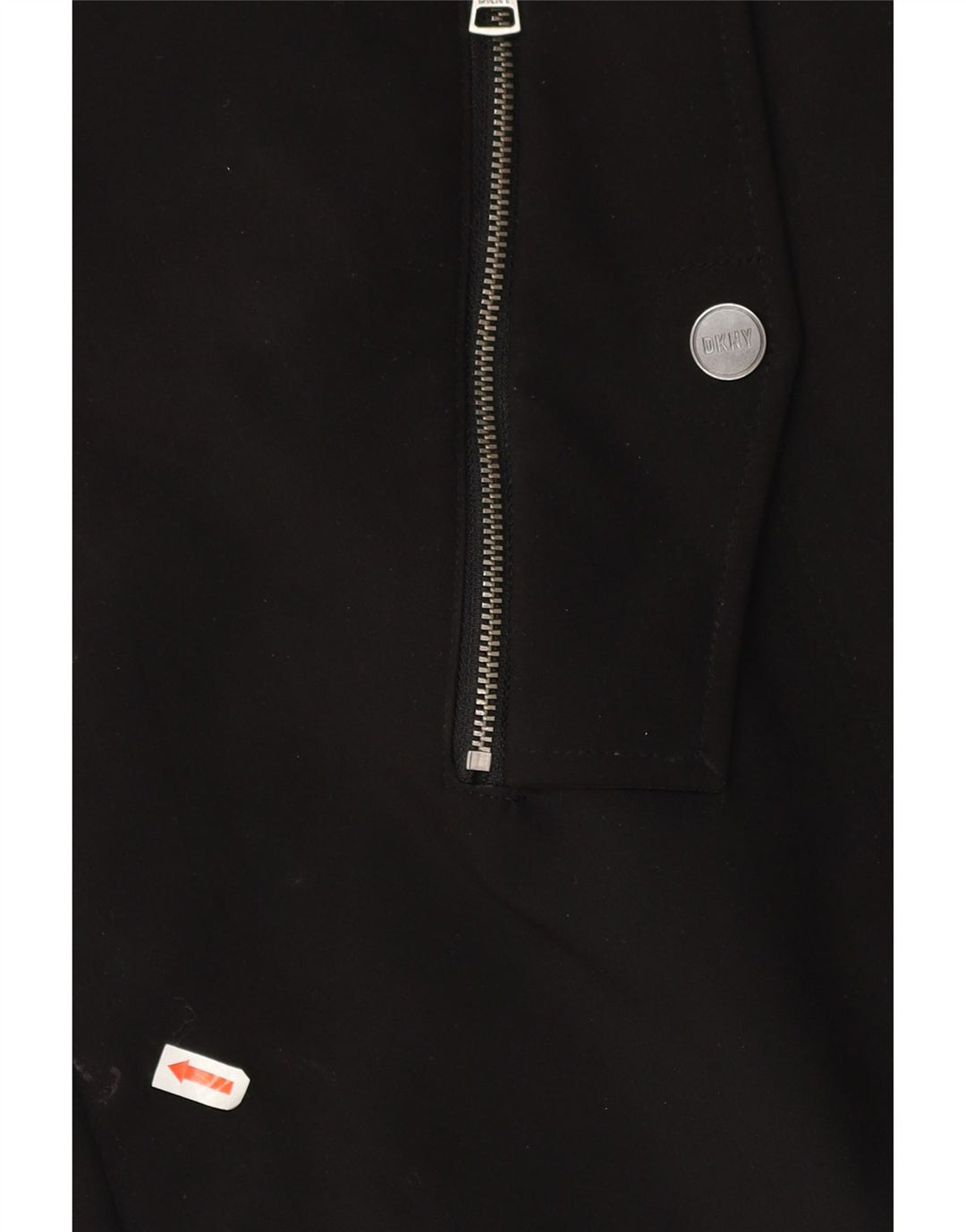 Damska kurtka parka z kapturem Dkny UK 18 XL, czarny poliester