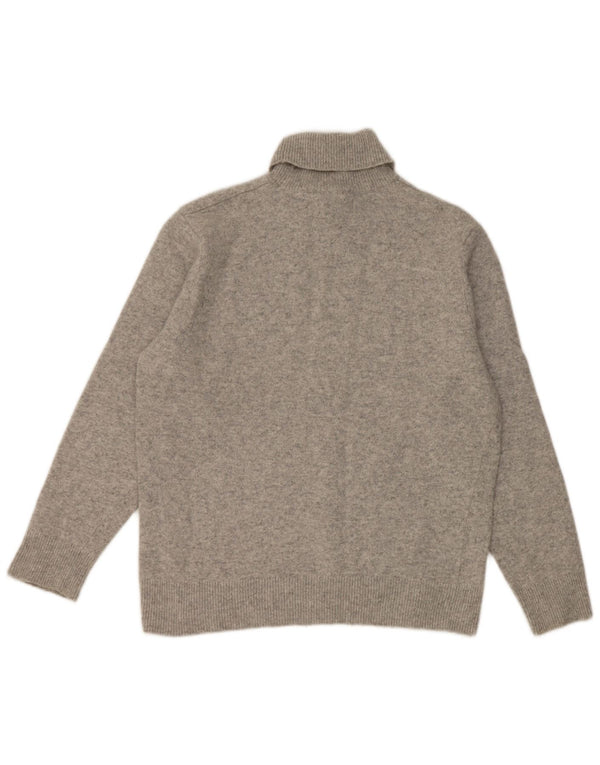 Sweter damski Barbour z wywijanym dekoltem UK 18 XL, szary, wełniany w cętki