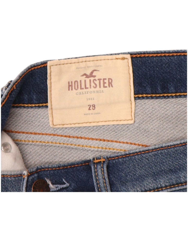 Męskie spodenki jeansowe HOLLISTER W28 Średnioniebieskie, bawełniane