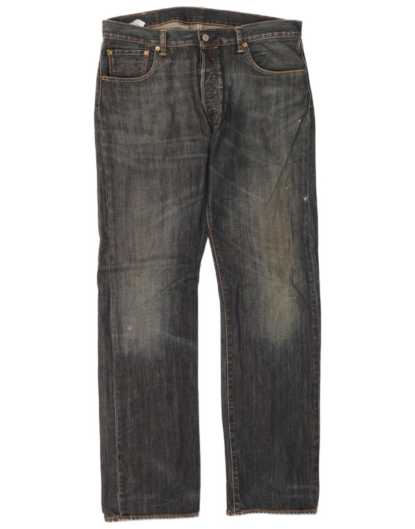 Męskie jeansy Levi's 501 Straight W36 L34 Niebieskie bawełniane