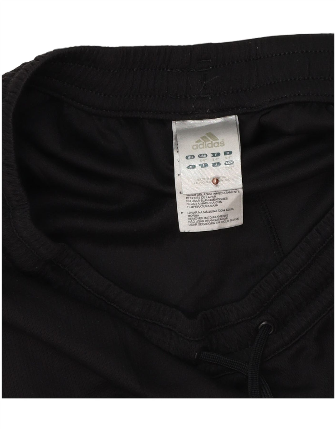 Damskie spodenki sportowe ADIDAS UK 10, małe, czarne, poliestrowe