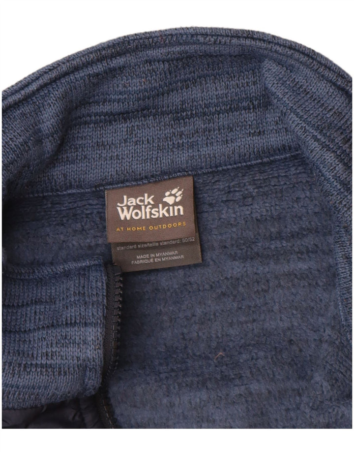 Męska kurtka dresowa JACK WOLFSKIN UK 40/42, duża niebieska, z blokami kolorów