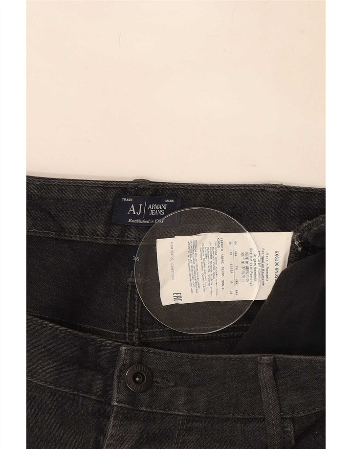 Męskie jeansy Armani W36 L30 Czarne bawełniane