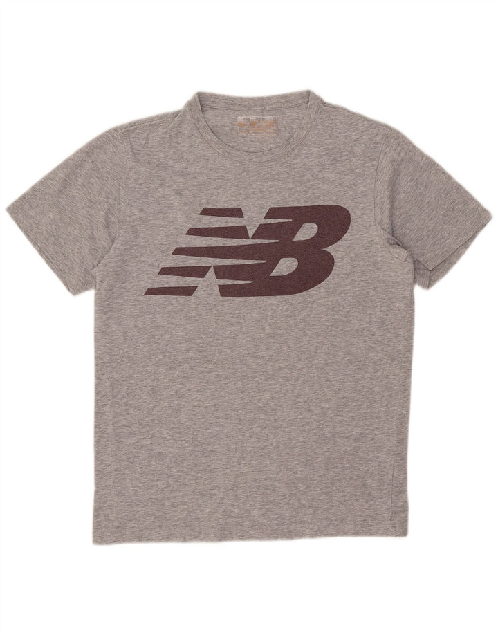 Męski T-shirt New Balance z grafiką, mały, szary