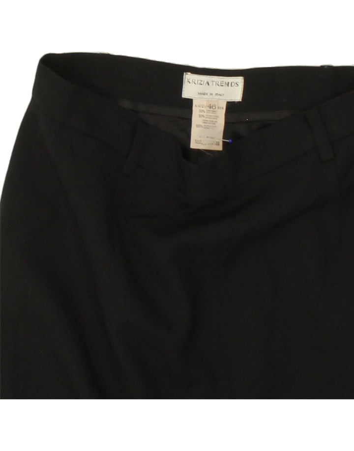 KRIZIA Womens Pencil Skirt IT 46 Large W28  Black Wool Vintage Krizia and Second-Hand Krizia from Messina Hembry 