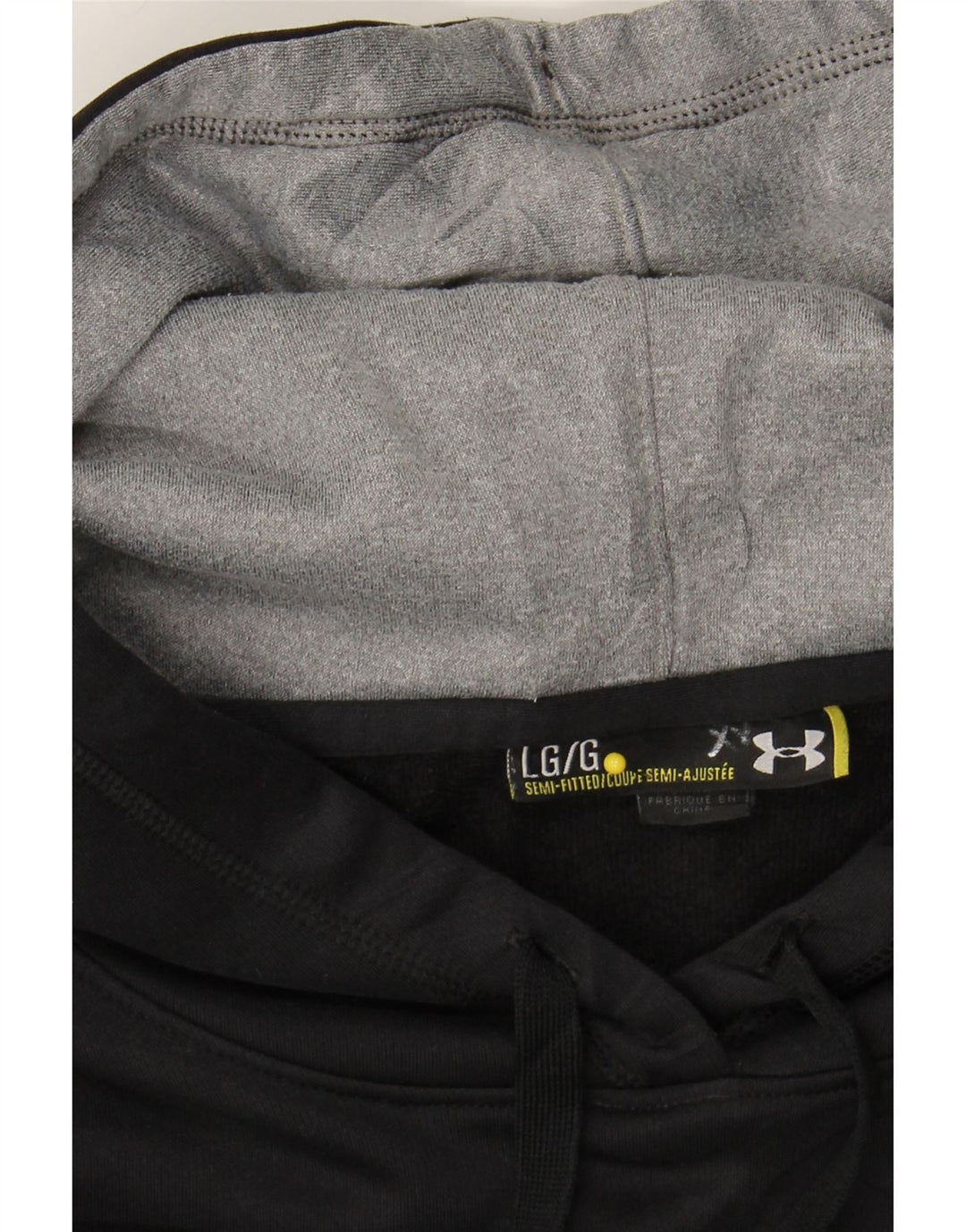 UNDER ARMOUR Womens Graphic Hoodie Jumper UK 16 Large Black Polyester Vintage Under Armour and Second-Hand Under Armour from Messina Hembry 