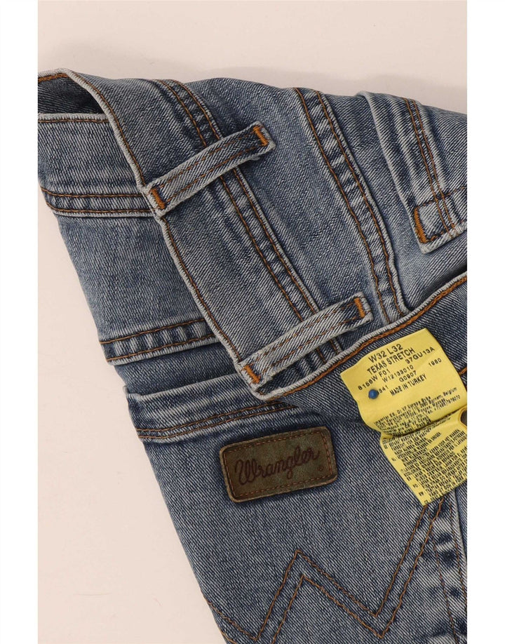 Męskie spodenki jeansowe Wrangler Texas Stretch W32, duże, niebieskie, bawełniane