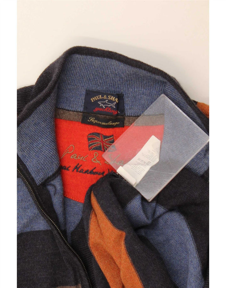 Męski sweter Paul & Shark Yachting z zamkiem błyskawicznym, duży, wielokolorowy