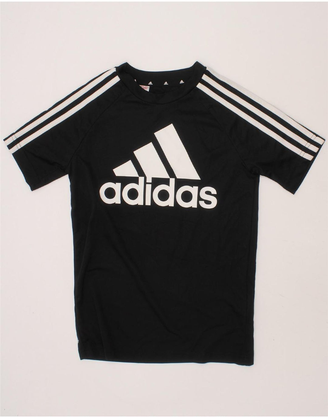 ADIDAS Boys T-Shirt Top 9-10 Years Black Polyester Vintage Adidas and Second-Hand Adidas from Messina Hembry 