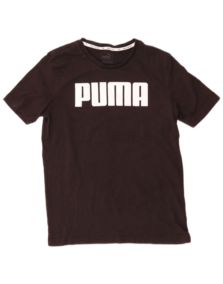 Męski T-shirt z grafiką Puma, mały, czarny, bawełniany